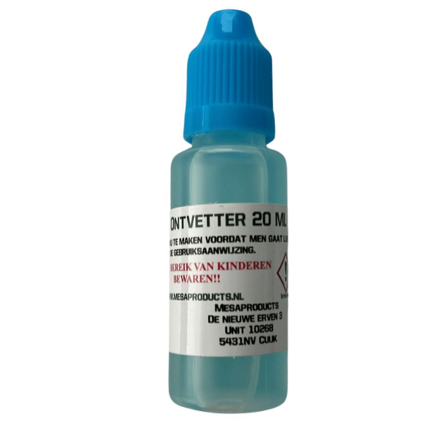 Ontvetter 20ML reinigingsmiddel om de te lijmen oppvervlakte's goed schoon te maken