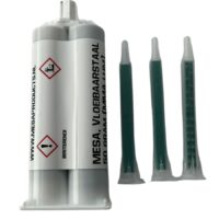 metaal lijmen doe je met vloeibaarstaal, 50 gram en 3 mengtuiten